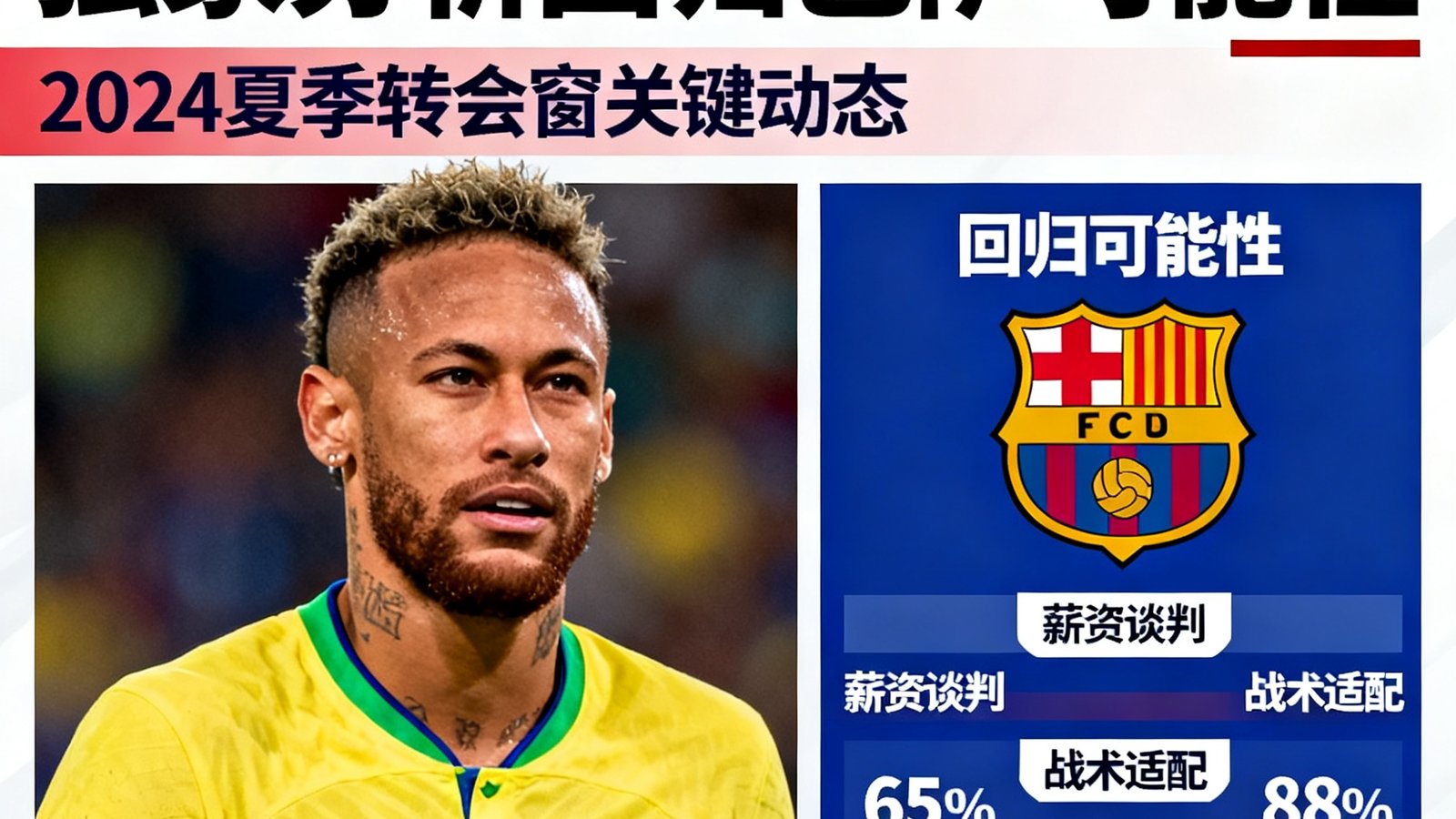 内马尔转会传闻，球吧网独家分析回归巴萨的可能性